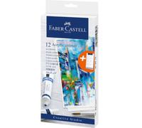 FABER-CASTELL 379212 12 FABER-CASTELL Acrylfarben farbsortiert 12 x 20,0 ml