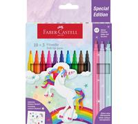 Faber-Castell 554213 FABER-CASTELL Feutre de coloriage Licorne, 10+3 étui carton