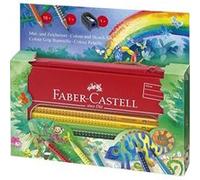 FABER-CASTELL Set Crayons de couleur Colour Grip Jungle Peindre et Dessiner - Coloris assortis