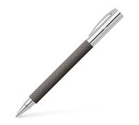 Faber-Castell Ambition Stylo à bille retractable par rotation Noir - Stylos roller (Stylo à bille retractable par rotation, Sable, Argent, Noir, Métal 147056 1 Unité (Lot de 1)