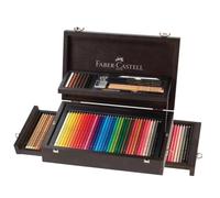 Faber-Castell Art & Graphic Coffret en bois de crayons, stylos et craies