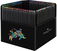 Faber-Castell Black Edition Colour Pencils, Cardboard Wallet of 100 Wood