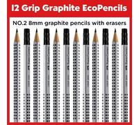Faber-Castell Blacklead Crayon 1-12 Prise 2001 Hb Avec Gomme à Effacer Pointe