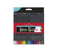 Faber-Castell Blackwood Crayons de couleur en bois noir 24er Etui