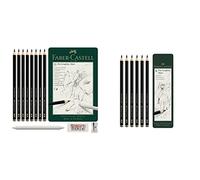 Faber-Castell Boîte de 11 crayons graphite mat & Crayon graphite Pitt graphite mat Boite de 6