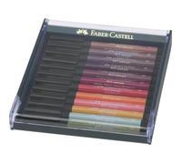 FABER-CASTELL Boîte de 12 feutres terre