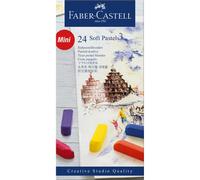 Faber-Castell Boîte de 24 demi pastels tendres carrés Multicolore