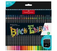 Faber-Castell Boîte de 50 crayons de couleur Black Edition