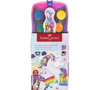 Faber-Castell Encrier à eau Connector 125035 Licorne – 12 couleurs, tube blanc opaque et autocollant