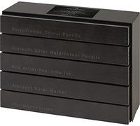 Faber-Castell Boîte en bois de 396 cassettes en satin foncé édition limitée pour art, artisanat, dessin, croquis, maison, école, université, coloriage