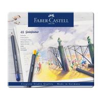 Faber-Castell 114748 - Crayons de couleur avec mine de craie grasse permanente Goldfaber, 48er Set