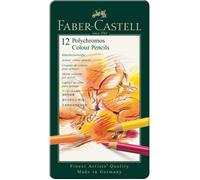 Boîte En Métal De 12 Crayons De Couleur Faber-Castell Polychromos