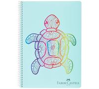 Faber-Castell Cahier à spirales 100 feuilles carrées avec couverture en polypropylène