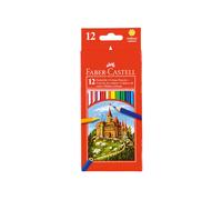 FABER-CASTELL CASTLE Crayons de couleur assortis, 12 pcs.