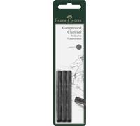 FABER-CASTELL - Charbon à dessin Pitt medium, lot de 3 | Fusain d'artiste de dureté moyenne pour les dessins, les croquis et les ombres