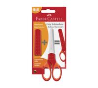 FABER-CASTELL Ciseaux Rouges GRIP en Blister
