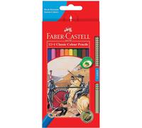 Faber Castell Classic Crayons de couleur intenses résistants à la casse, paquet
