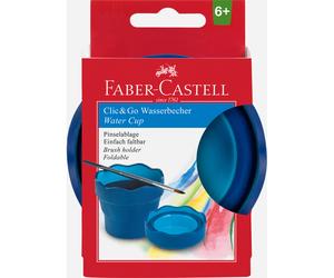 Faber-Castell Click & Go Gobelet à eau pliable - Bleu