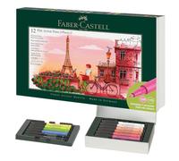 Faber-Castell – Coffret cadeau Paris – 12 stylos à encre Pitt Artist Pen – épaisseurs FM, S, B