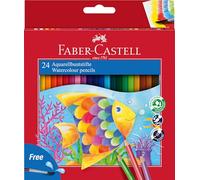 Faber-Castell Coffret de 24 crayons aquarellables + pinceau