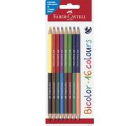 Faber-Castell Set de 8 crayons de couleur bicolores – 16 couleurs
