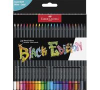 Faber-Castell Crayons de couleur Blackwood Bois noir Étui 24 pièces