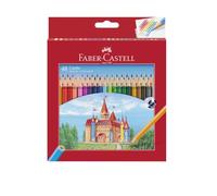 FABER-CASTELL - Coffret de crayons de couleur Castle, 48 pièces | Couleurs éclatantes, forme hexagonale et mine résistante à la casse, pour enfants et adultes