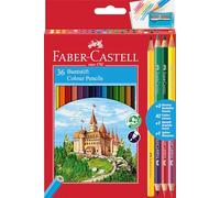 Faber-Castell Set de crayons de couleur Classic Colour 110336 — 41 pièces avec taille‑crayon