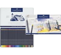 Faber-Castell - Coffret de crayons de couleur Goldfaber, 36 pièces | Feutres permanents à mine de craie à l'huile pour des tracés résistants aux frottements et à l'eau
