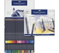 Faber-Castell - Coffret de crayons de couleur Goldfaber, 48 pièces | Feutres permanents à mine de craie à l'huile pour des tracés résistants aux frottements et à l'eau