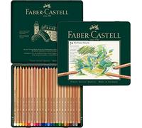 Faber-Castell - Coffret de crayons de couleur Pitt Pastel, 24 couleurs | Crayons pastel à forte pigmentation pour les dessins, les croquis et les ombrages
