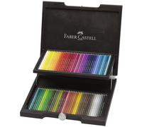 FABER-CASTELL - Coffret de crayons Polychromos, 72 couleurs, bois | 72 crayons de couleur d'artiste avec mine de 3,8 mm, pigments sans acide, couleurs éclatantes, dans un coffret en bois