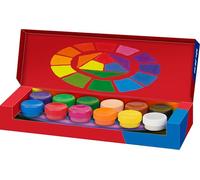 FABER-CASTELL - Coffret de gouaches, 12 couleurs de 20 ml chacune | Peintures de loisirs créatifs pour les enfants, l'école, la maternelle et les techniques de peinture créatives