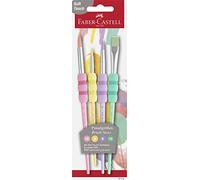 Faber-Castell Set de pinceaux 481620 avec manche souple, 4 pièces