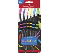 FABER-CASTELL - Coffret de pinceaux pour l'école, 6 pièces | Pinceaux de peinture avec manche Soft-Touch, tailles 2 à 12, pour l'école et les loisirs
