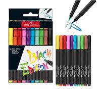Faber-Castell - Coffret de stylos pinceaux Black Edition, 10 couleurs