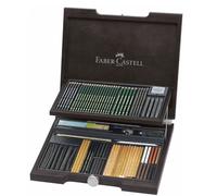 Faber-Castell Coffret en bois Pitt Monochrome - 85 pièces