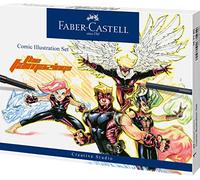 Faber-Castell Coffret 167195 – Pitt Artist Pen et crayons, 15 pièces, boîte en papier
