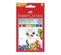 FABER-CASTELL - Colle Tack-It multicolore, 5 x 50 g | Pastilles adhésives réutilisables pour accrocher des affiches, fixer des éléments et bricoler