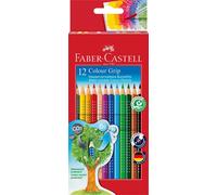 Crayons de couleur - FABER-CASTELL - Colour Grip - 12 pièces - Assortis - Lavable