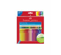 Faber-Castell 112449 - Set de crayons de couleur Colour Grip, 48 crayons de couleur dans un étui en carton, incassables, pour enfants et adultes