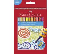 Faber Castell craies de cire 20 mm x 120 mm rotatif 24 pièces