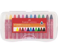 FABER-CASTELL Craies de cire Dreikant Jumbo étui de 12 pièces