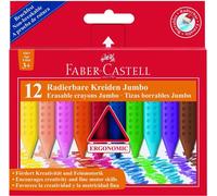 FABER-CASTELL Craies effaçables JUMBO étui carton de 12 pièces