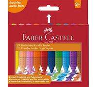 Faber-Castell Craies effaçables Jumbo GRIP 122540, boîte de 12