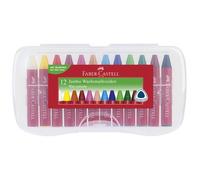 FABER-CASTELL Craies triangulaires à la cire Jumbo, étui 12