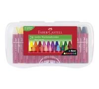 Faber-Castell Craies Jumbo triangulaires à la cire, étui 24