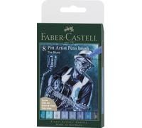 Faber Castell Crayon à encre de Chine Pitt Artist Pen 8er Blues