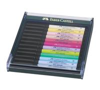 Faber-Castell 267420 - Crayon à encre de Chine Pitt Artist Pen brush, boîte de 12, pastel