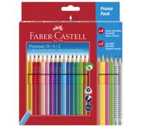 FABER-CASTELL Crayon couleur triangle ColourGRIP, étui promo